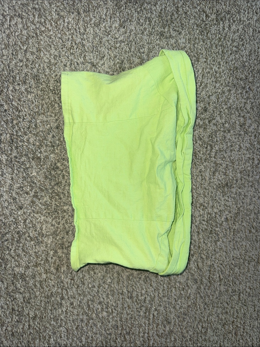 Seamless Neon Lime Strapless Tube Crop Top